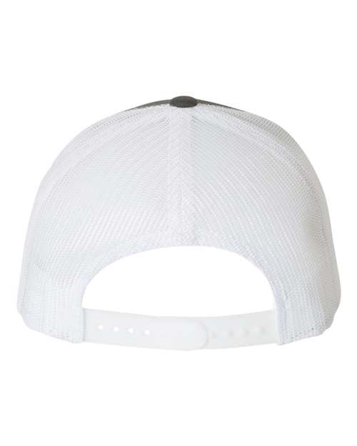 Classic Trucker Hat Curved Bill - Charcoal/ White