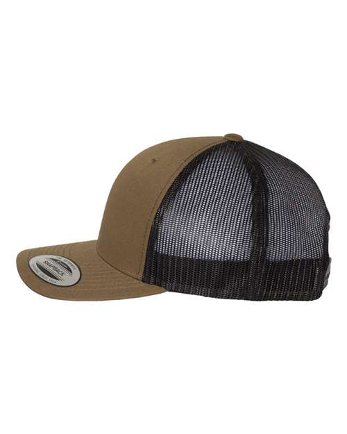 Classic Trucker Hat Curved Bill - Coyote Brown/ Black