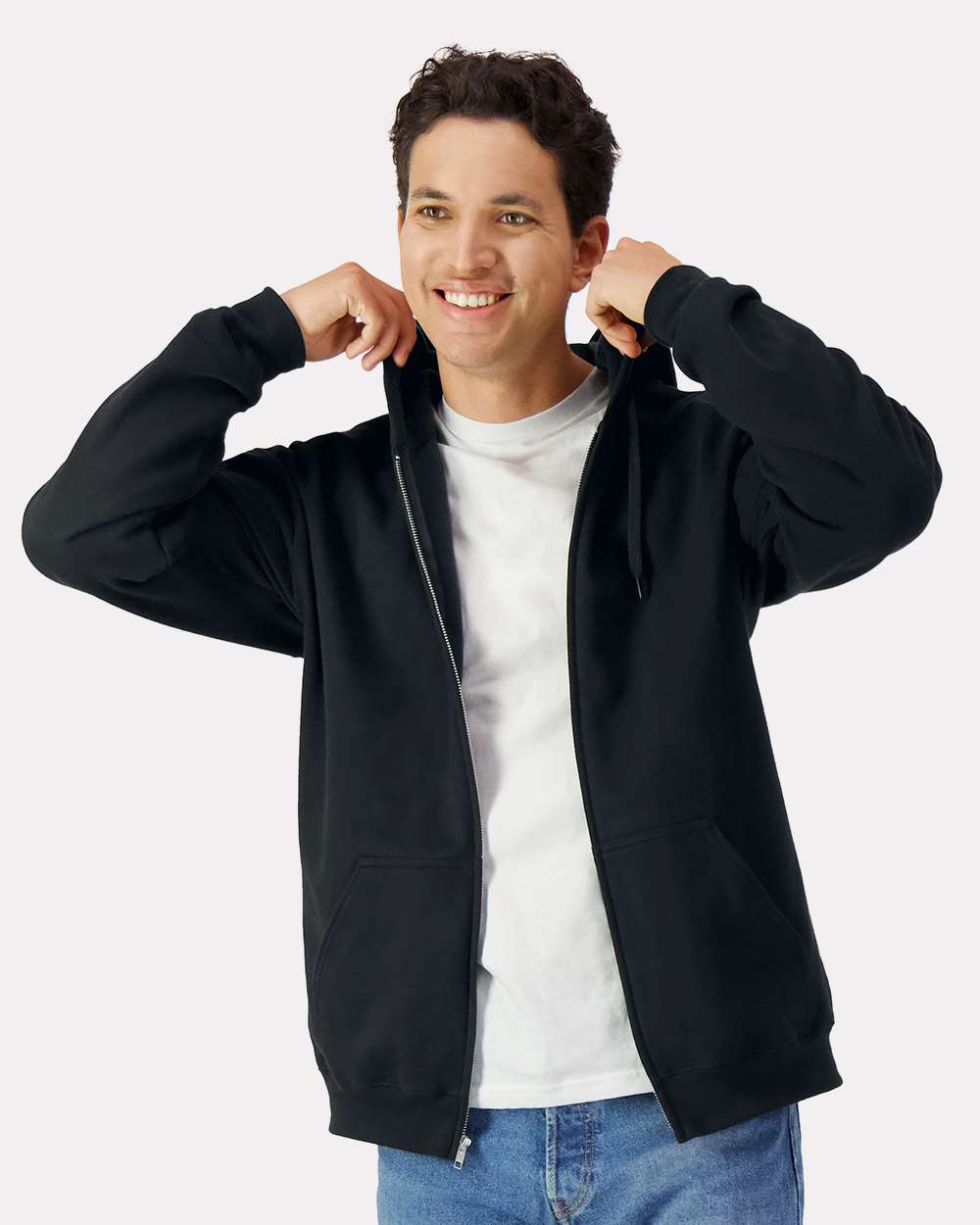 Gildan Softstyle Full-Zip Hoodie - Black