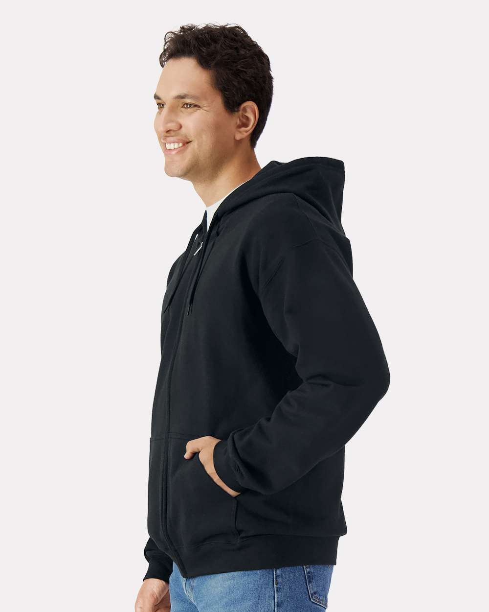 Gildan Softstyle Full-Zip Hoodie - Black