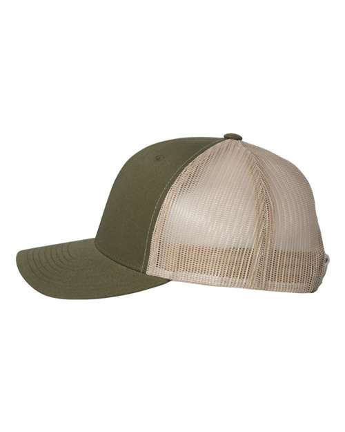 Classic Trucker Hat Curved Bill - Moss/ Khaki