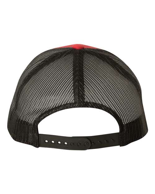 Classic Trucker Hat Curved Bill - Red/ Black
