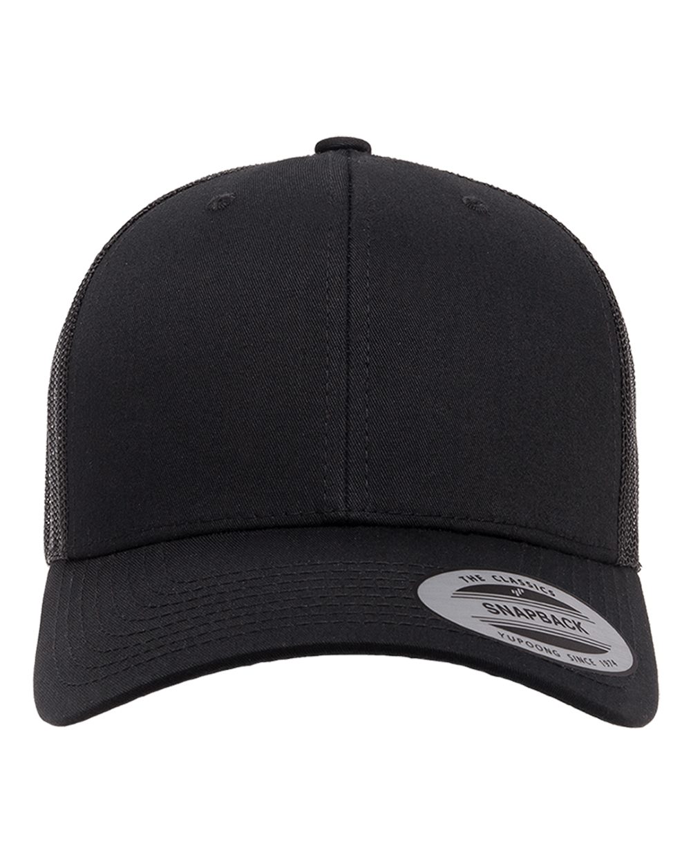 Classic Trucker Hat Curved Bill - Black