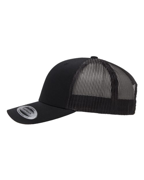 Classic Trucker Hat Curved Bill - Black