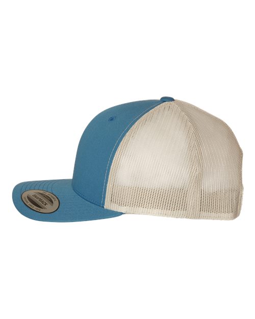 Classic Trucker Hat Curved Bill - Steel Blue/ Silver