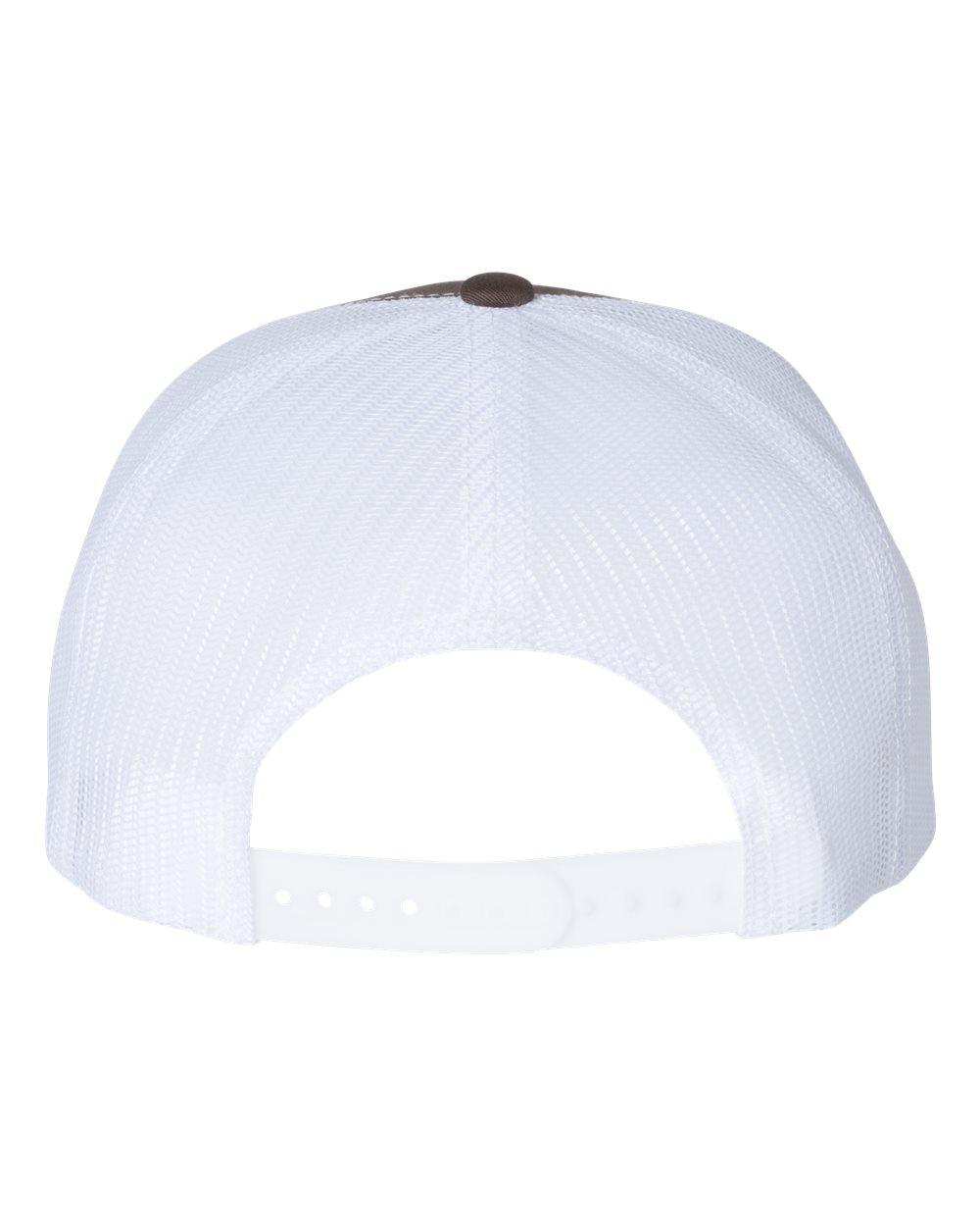 Classic Trucker Hat Flatbill - Brown/White