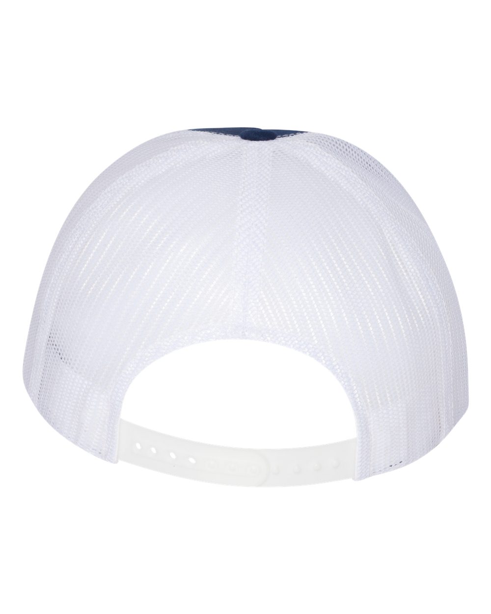 Classic Trucker Hat Flatbill - Navy/White