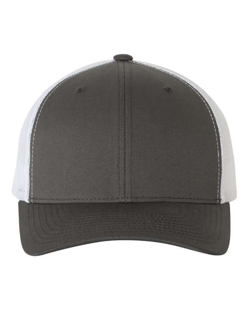 Classic Trucker Hat Curved Bill - Charcoal/ White