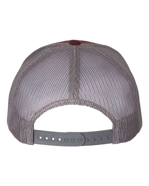 Classic Trucker Hat Curved Bill - Maroon/Grey
