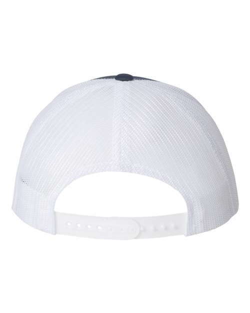 Classic Trucker Hat Curved Bill - Navy/White