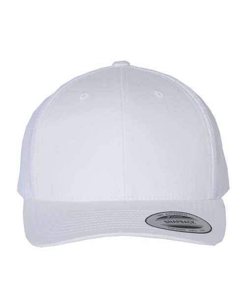 Classic Trucker Hat Curved Bill - White