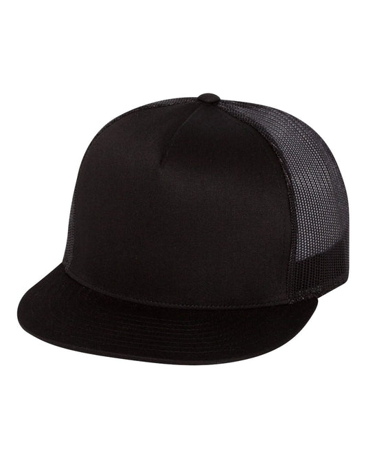 Classic Trucker Hat Flatbill - Black