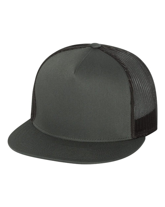 Classic Trucker Hat Flatbill - Charcoal