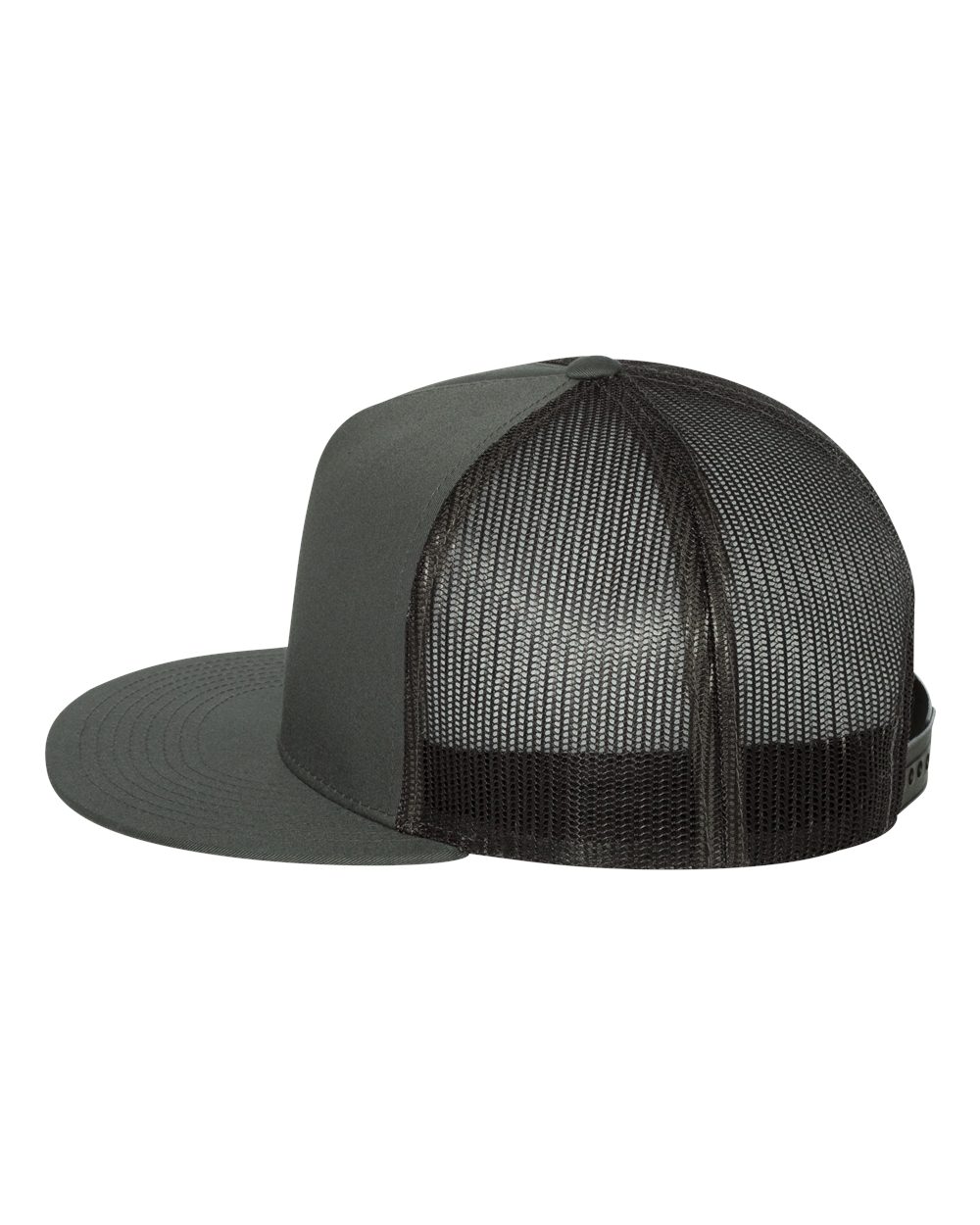 Classic Trucker Hat Flatbill - Charcoal