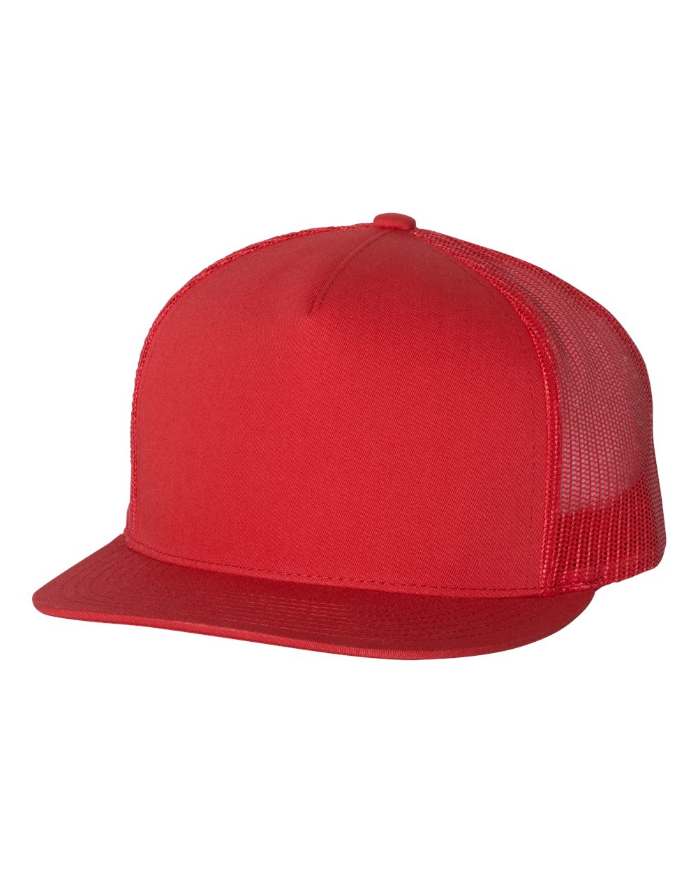 Classic Trucker Hat Flatbill - Red